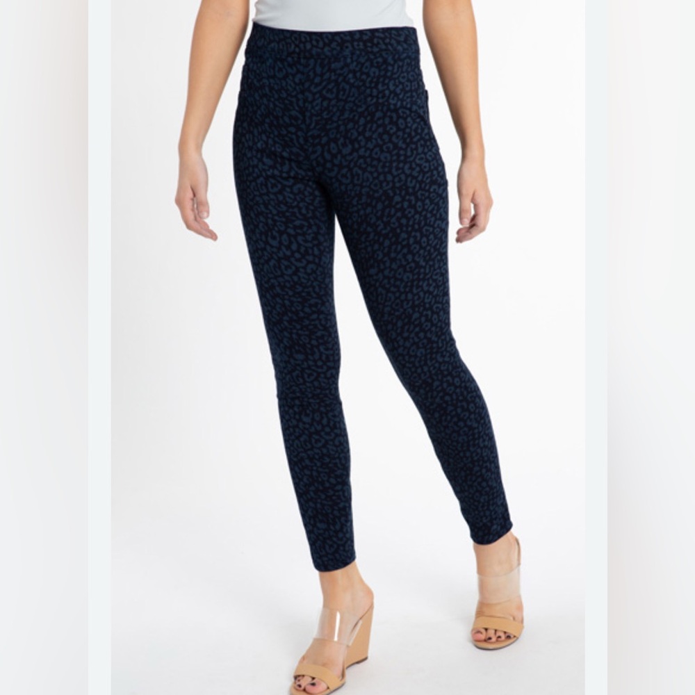 Spanx Jean-ish leopard leggings | Sz M